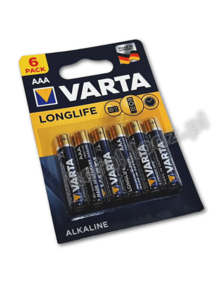 Baterie alkaliczne VARTA LONGLIFE 4103 AAA 6 SZTUK