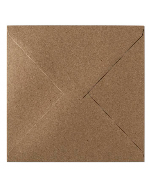 Koperty 158x158 mm KRAFT ciemny beż ozdobne 120 g/m2 10 szt