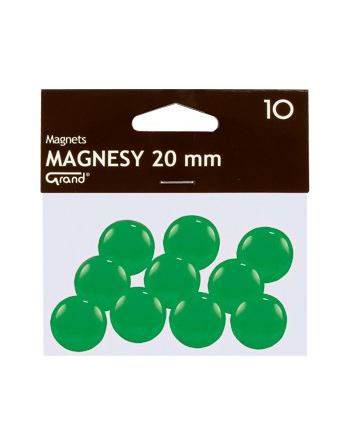 Magnesy do tablic  magnetycznych średnica 20mm zielone