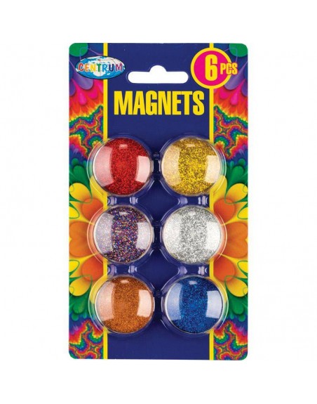 Magnesy 30 mm 6-kol brokatowe do tablic CENTRUM 88804