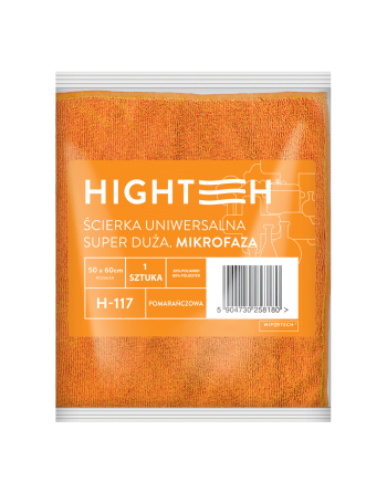 Uniwersalna ścierka z mikrofibry HIGHTECH 60 x 50 cm pomarańczowa