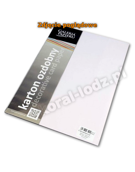 Karton papier ozdobny A4 SKÓRA biały 230g (20 ark.) Galeria Papieru® 202201