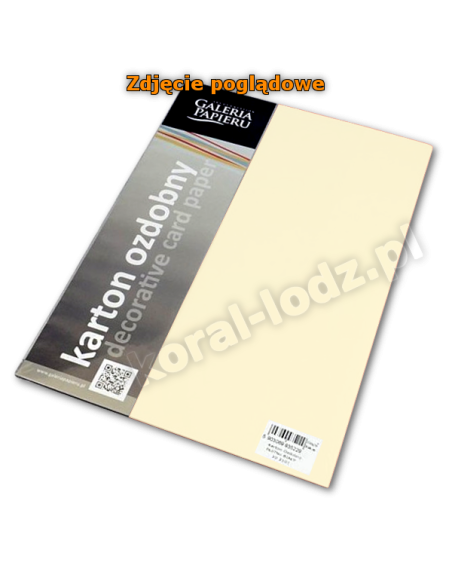 Karton ozdobny A4 LINIE kremowy 230g (20 ark.) Galeria Papieru® 201902