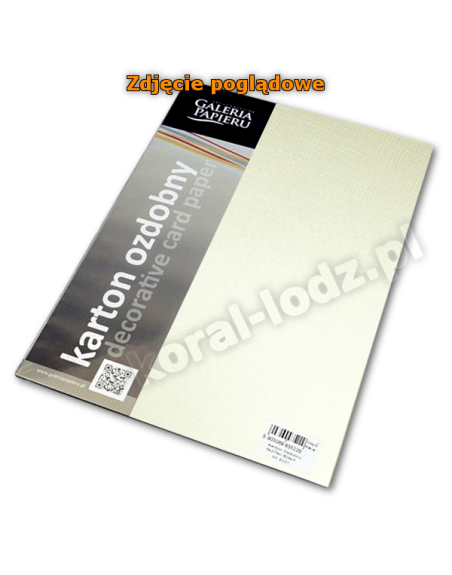 Karton ozdobny A4 PŁÓTNO kremowy 230g (20 ark.) Galeria Papieru® 202102