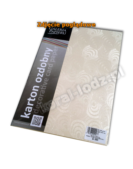 Karton ozdobny A4 PAWIE PIÓRO perłowy 230g (20 ark.) Galeria Papieru® 2503