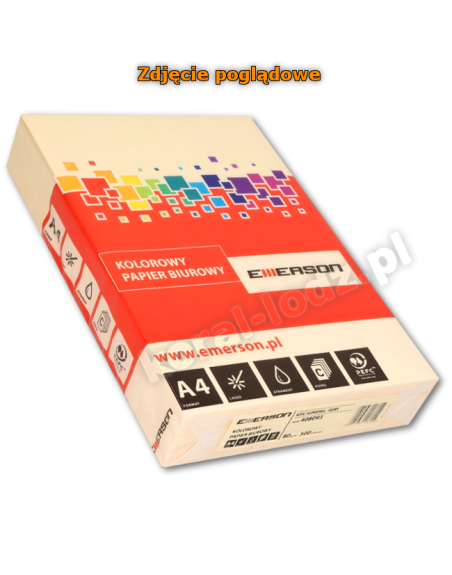 Papier Kolorowy EMERSON Ivory (kość słoniowa) A4, 80g.