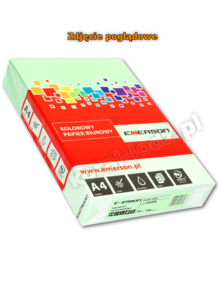 Papier Kolorowy EMERSON Green (zielony) A4, 80g.